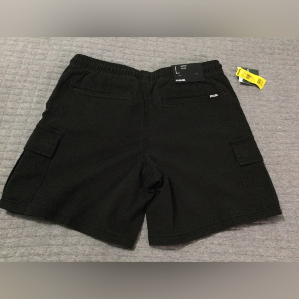 RSQ Boy’s Black Cargo Twill Pull On Short Size L - Picture 2 of 11